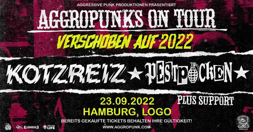 Aggropunks on Tour mit Kotzreiz & Pestpocken \/ Hamburg \/ Verlegt