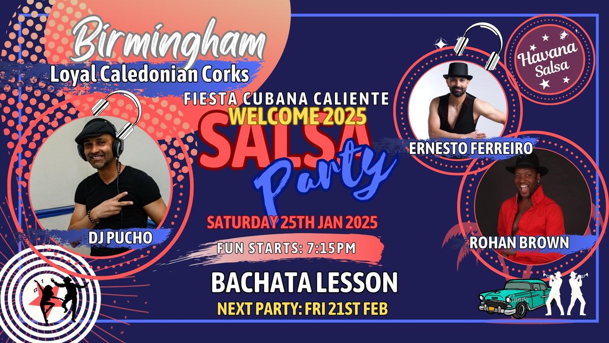 First Cuban Salsa AND Bachata Party 2025! in B'ham with Our Special Guest Rohan Brown and DJ Pucho