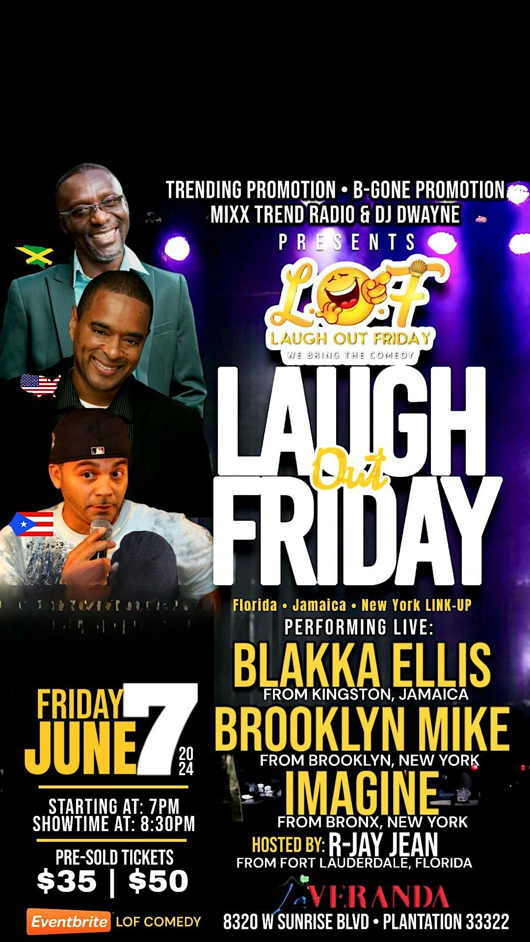 Laugh Out Friday "LOF" - Florida : Jamaica : New York : Link-Up