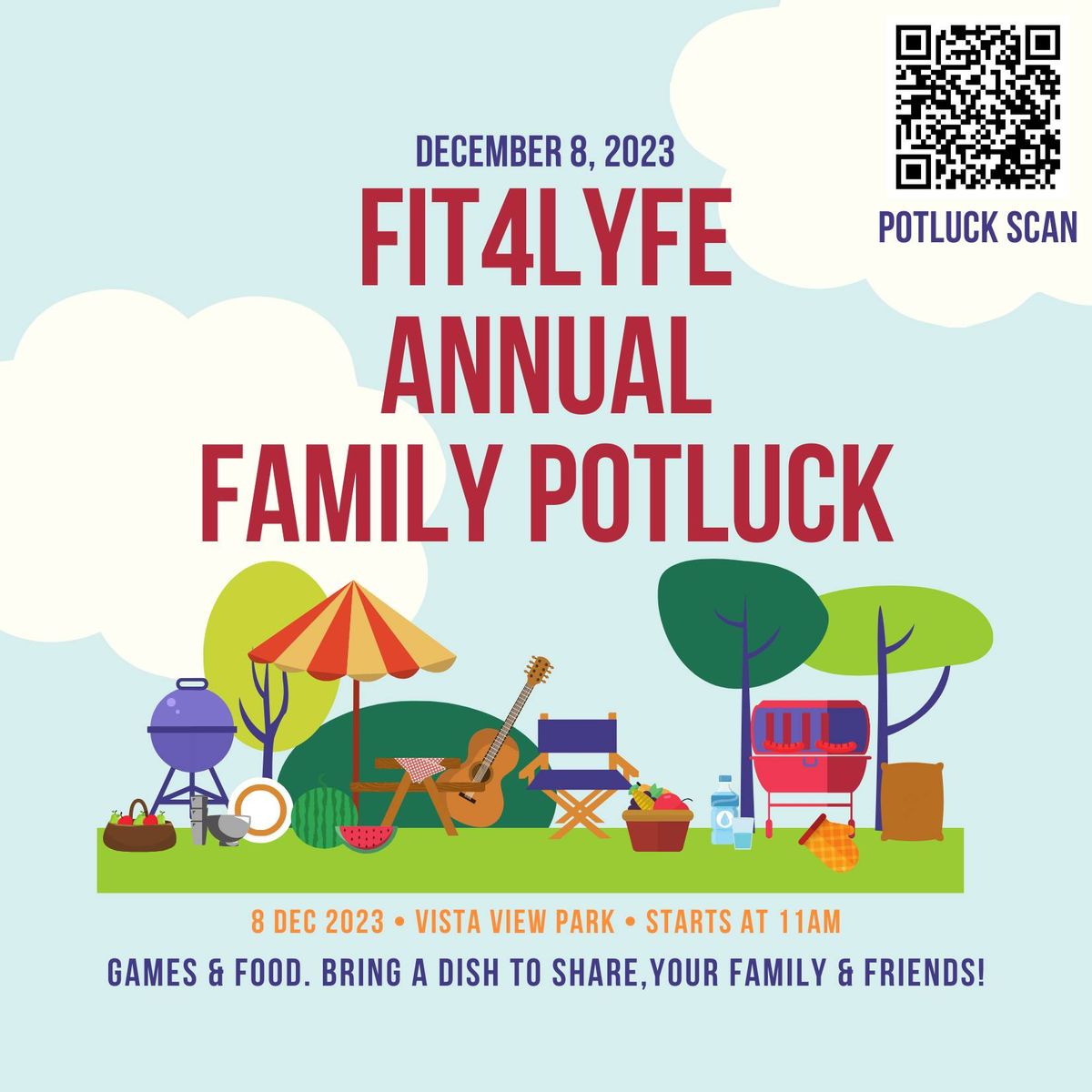 Fit4Lyfe Annual Family Potluck (Shelter 3)