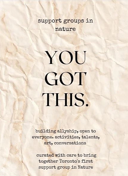 You Got This: Support Group in Nature
