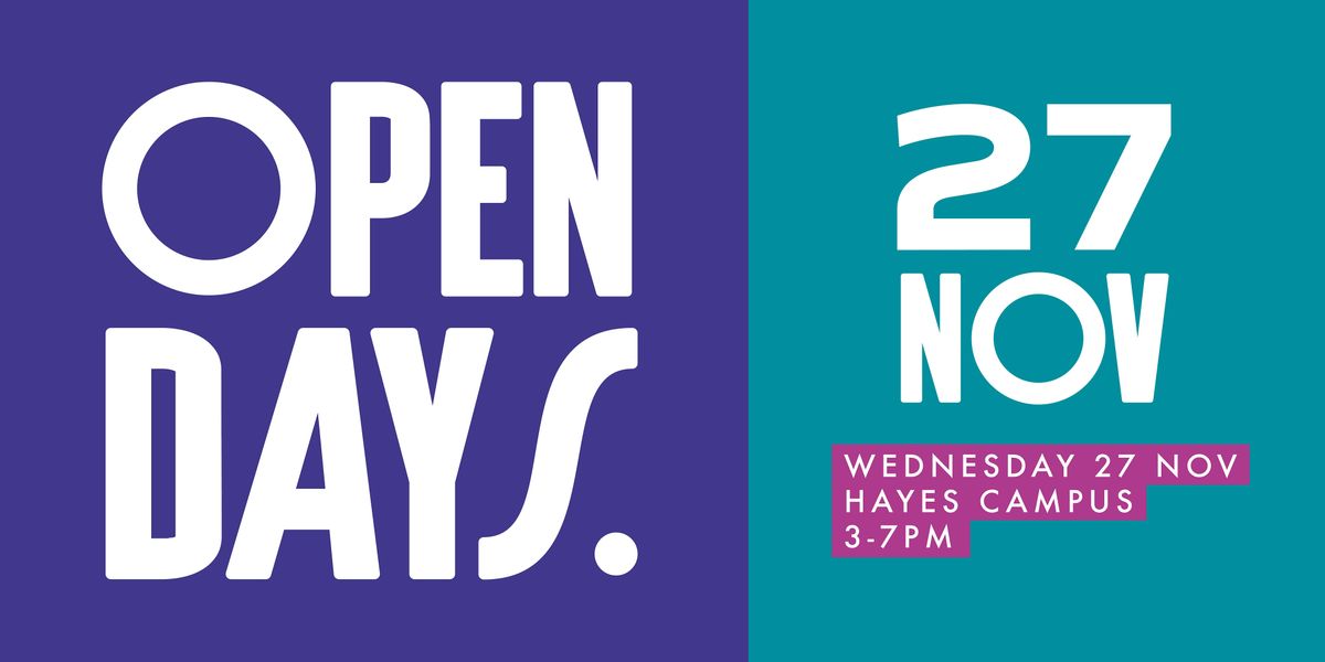 Uxbridge College Open Day at Hayes Campus 27 November 2024