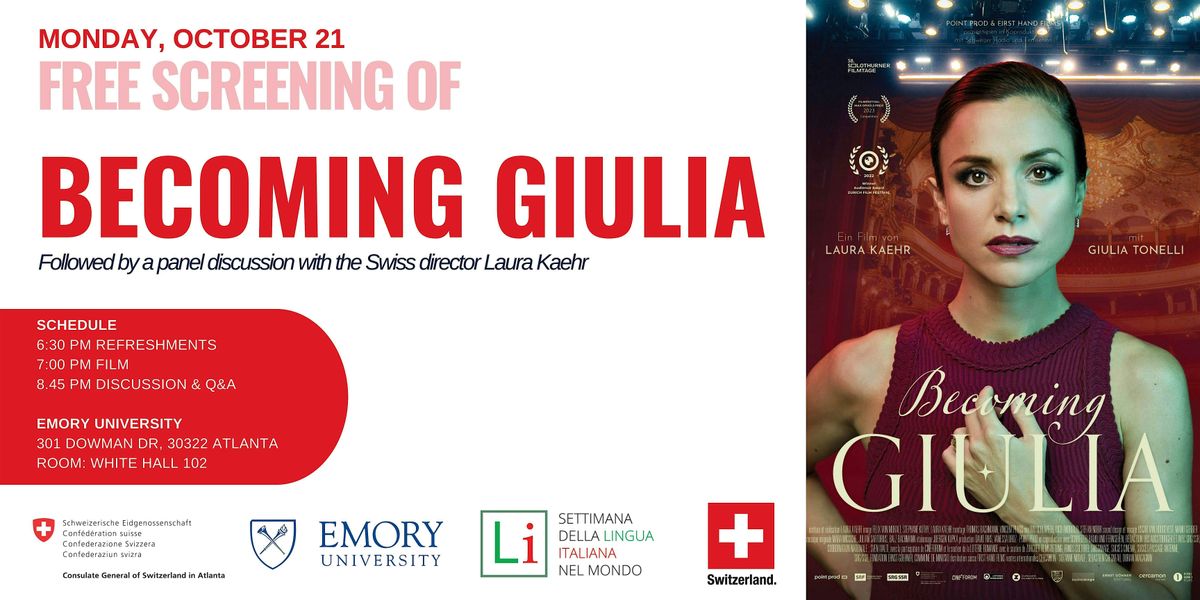 Screening of the Swiss Film BECOMING GIULIA  (@Emory)