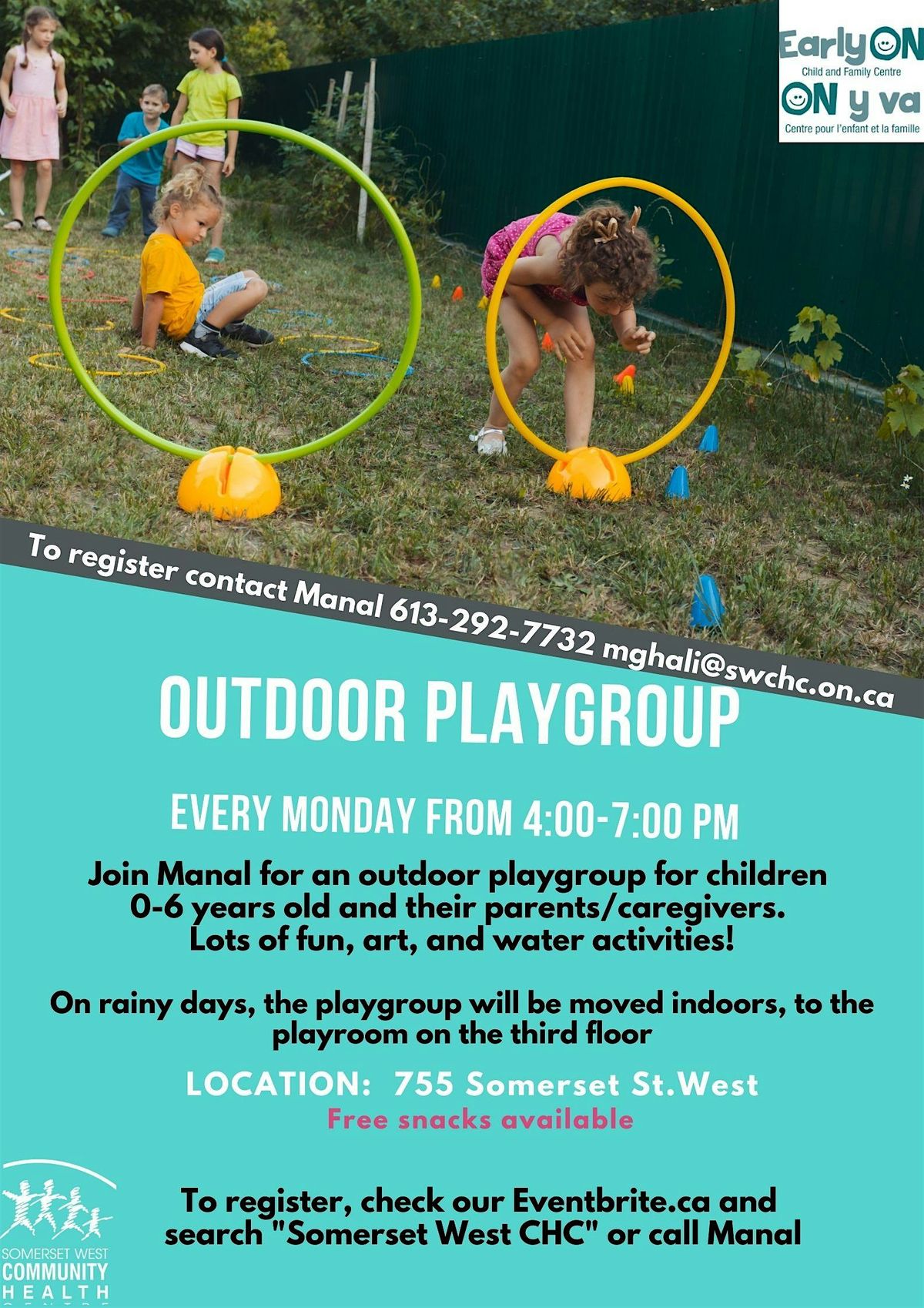 Monday Playgroup at 755 Somerset St. W.