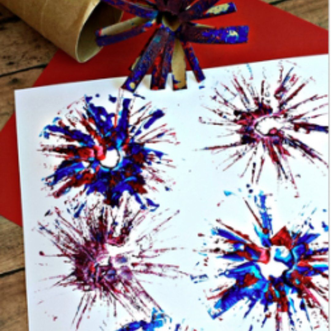 Let\u2019s Craft! Paper Roll Fireworks 