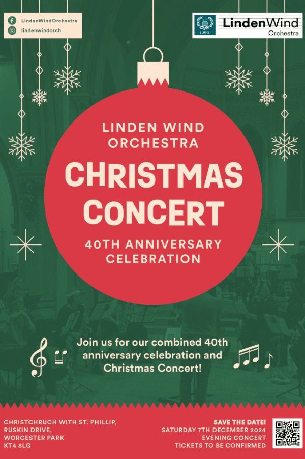 Linden Wind Orchestra Christmas Concert and 40th Anniversary Celebration 