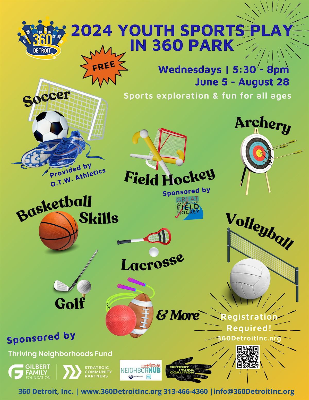 Youth Sports in 360 Park | July 3-31, 2024