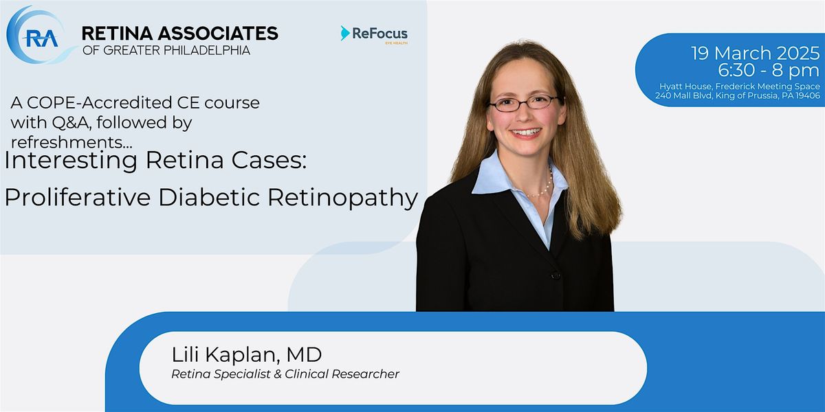 A Retina-Related Evening of CE and Dinner with Dr. Lili Kaplan