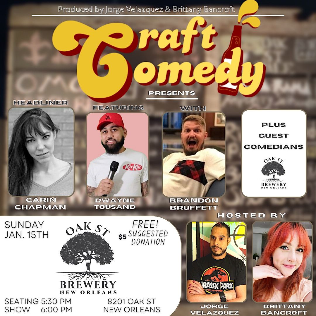 Craft Comedy at Oak St Brewery