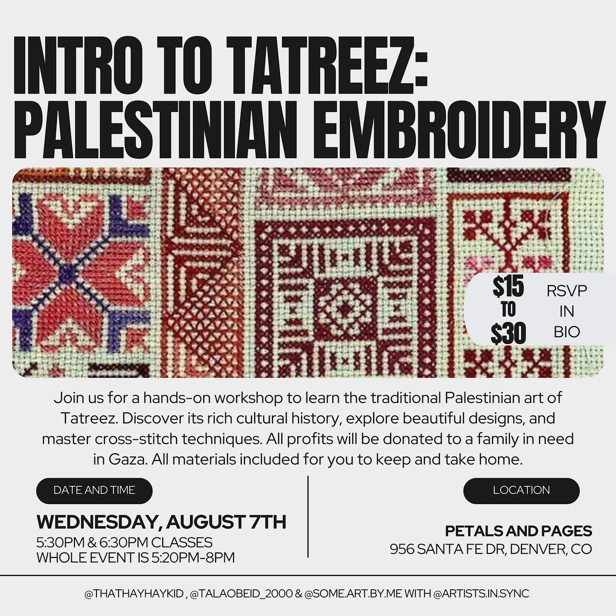 Intro to Tatreez - Palestinian Embroidery