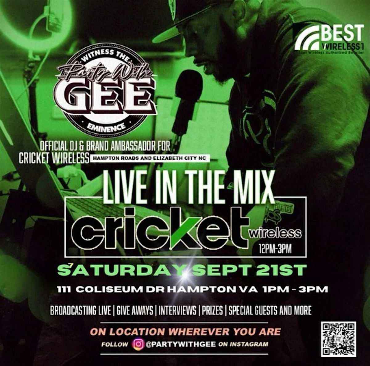 Cricket Wireless Authorized Retailer \u201cLIVE in the Mix DJ Pop Up\u201d