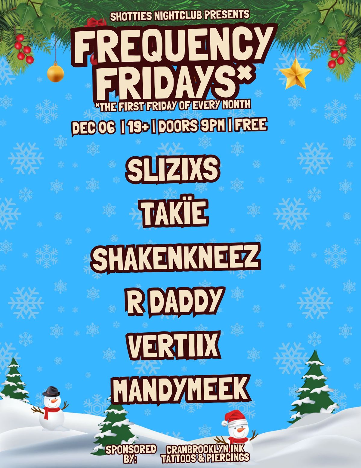 Frequency Fridays: HOLIDAY EDITION @ SHOTTIES