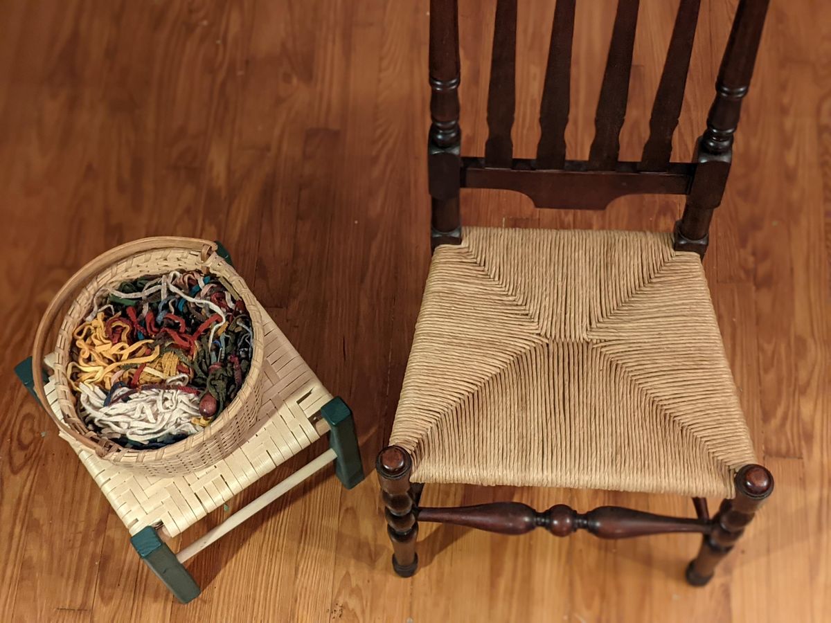 Fiber Rush Seat Weaving