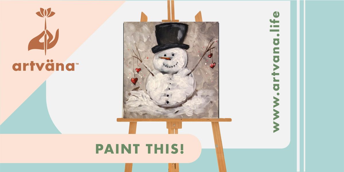 Artvana Wintery NYE Paint and Sip art class at Top Rung Brewing Lacey