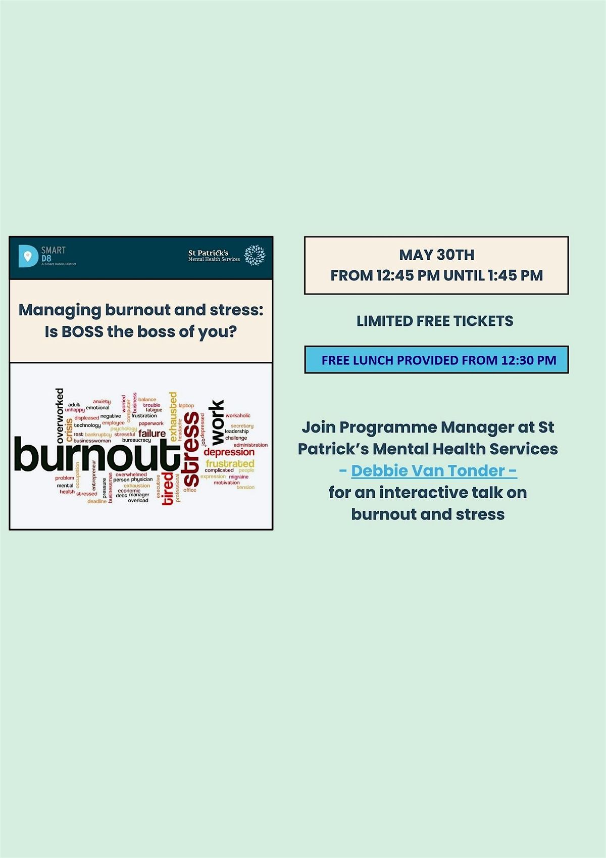 2nd RELEASE - 'Managing Burnout And Stress: Is BOSS The Boss Of You?' talk