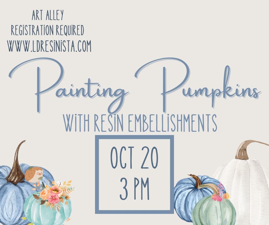 Painting Pumpkins \ud83c\udf83 with Resin Embellishments