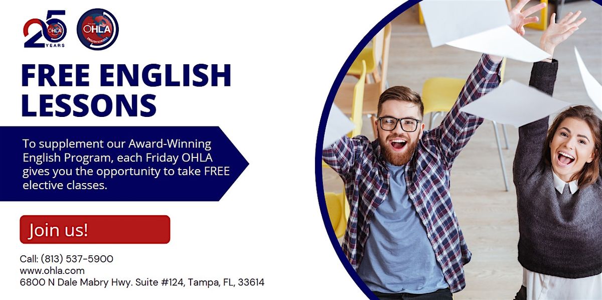 Free English Lessons in Tampa, FL