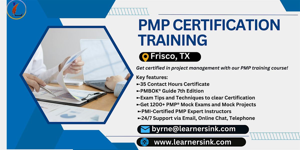 Confirmed 4 Day PMP Bootcamp In Frisco, TX