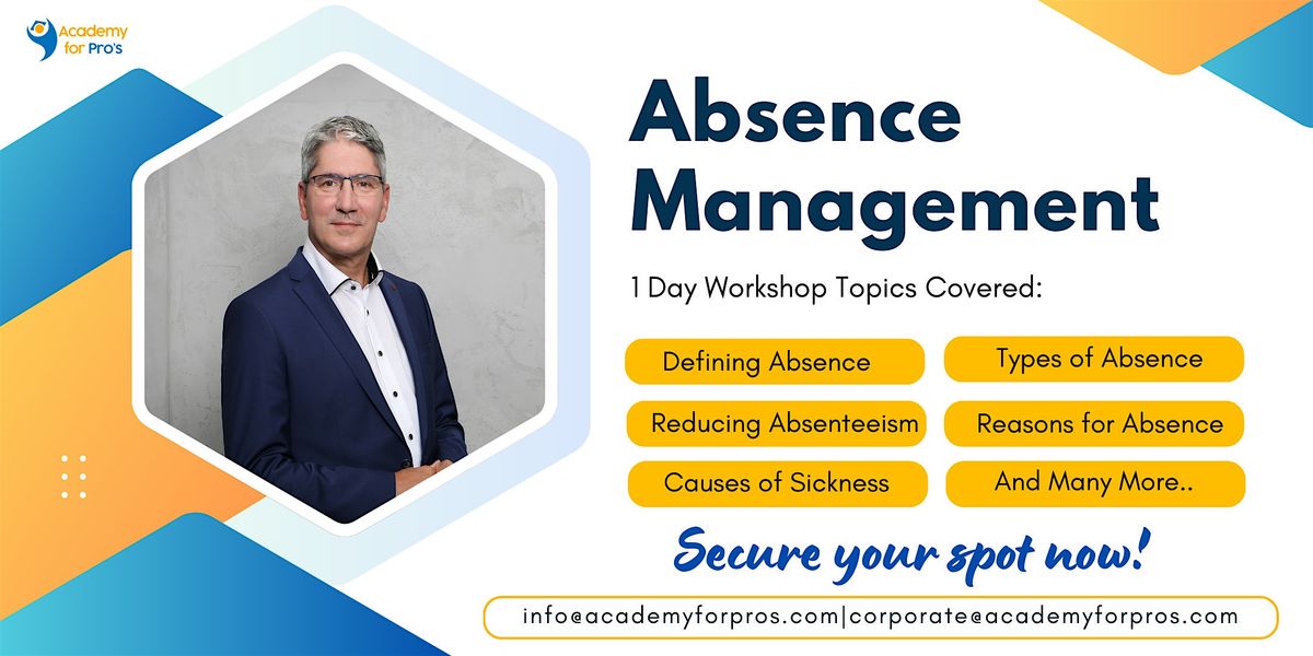 Absence Management 1 Day Workshop in Madison, WI on June 21st, 2024