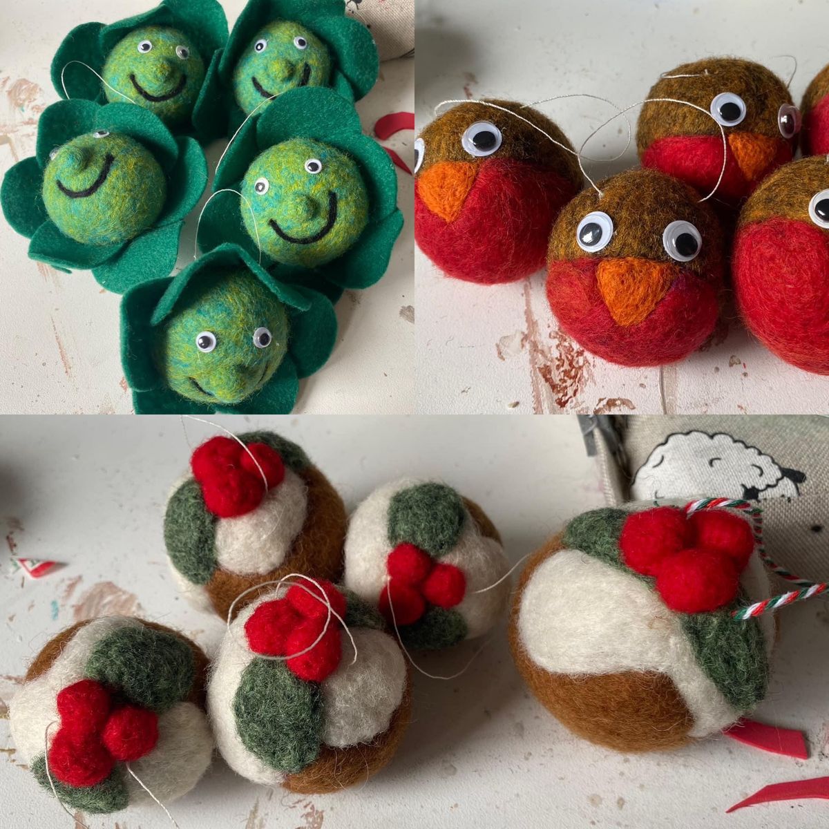 ** SOLD OUT** Needle Felted Christmas Baubles 