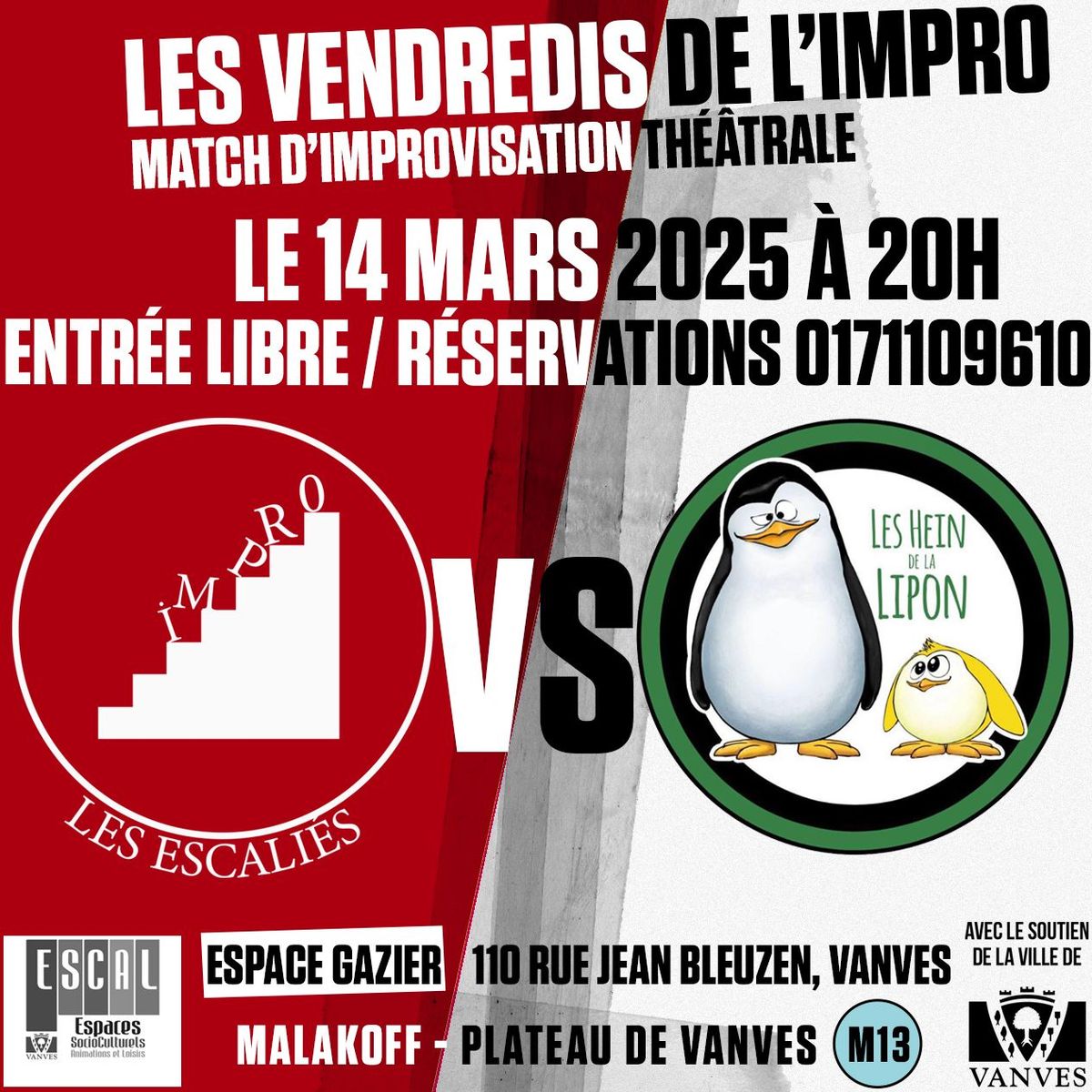 Les Vendredis de l'Impro - Escali\u00e9s vs Hein de la LIPON