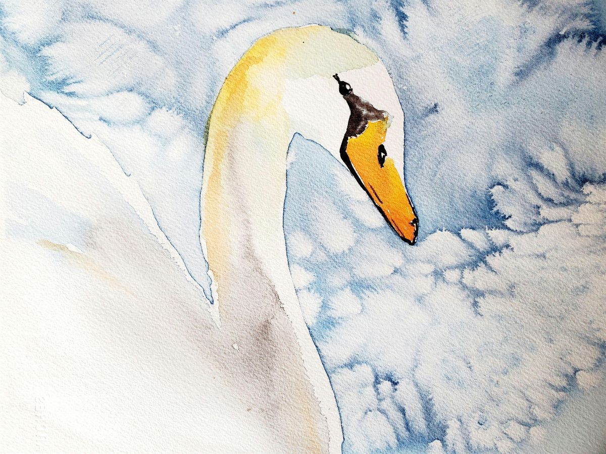 Watercolor Swan