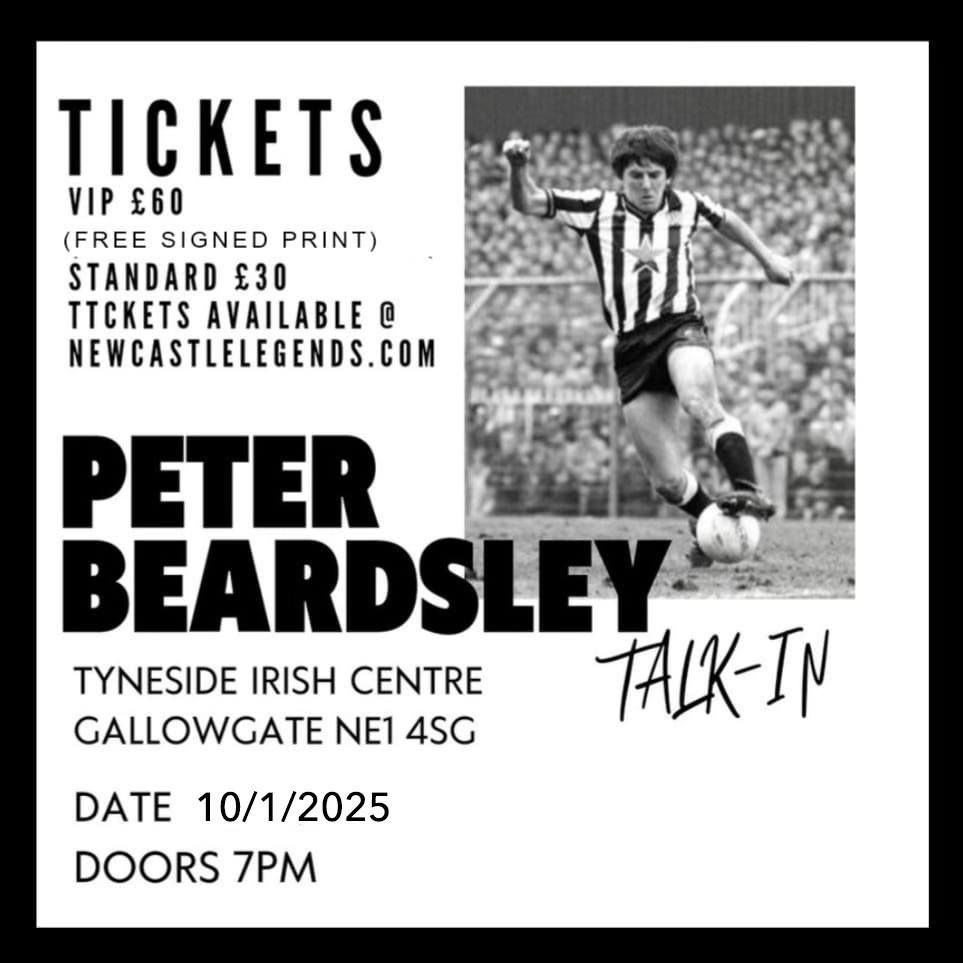 An Evening With #NUFC Legend Peter Beardsley and Joe Allon 