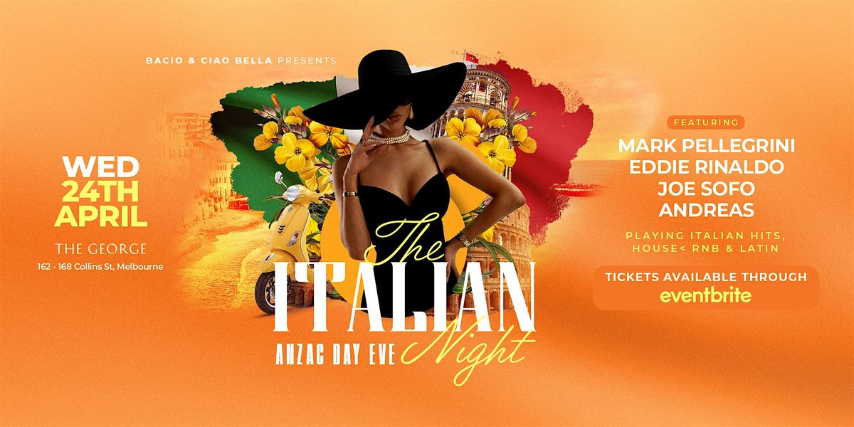 The Italian Night Anzac Day Eve at The George on Collins
