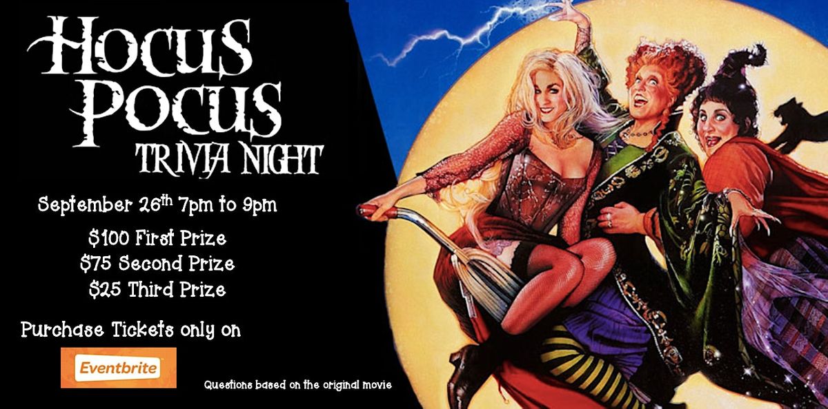 Hocus Pocus Themed Trivia Night at Arooga's in Attleboro