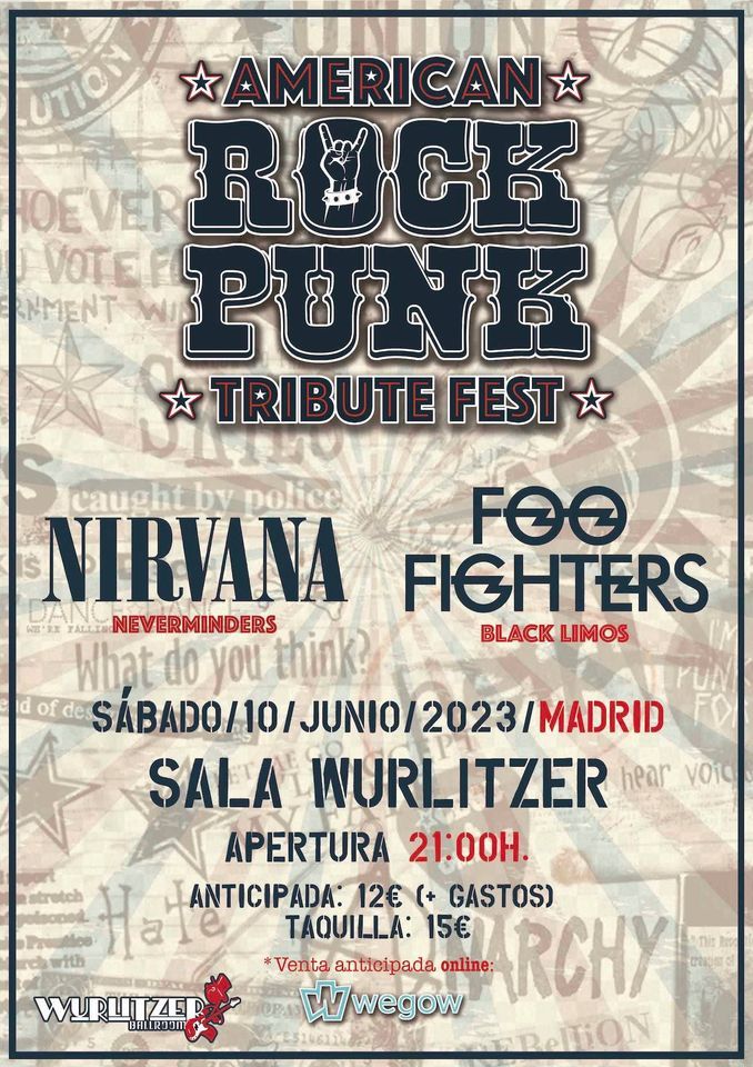 Festival de Tributos AMERICAN ROCK PUNK (Madrid)