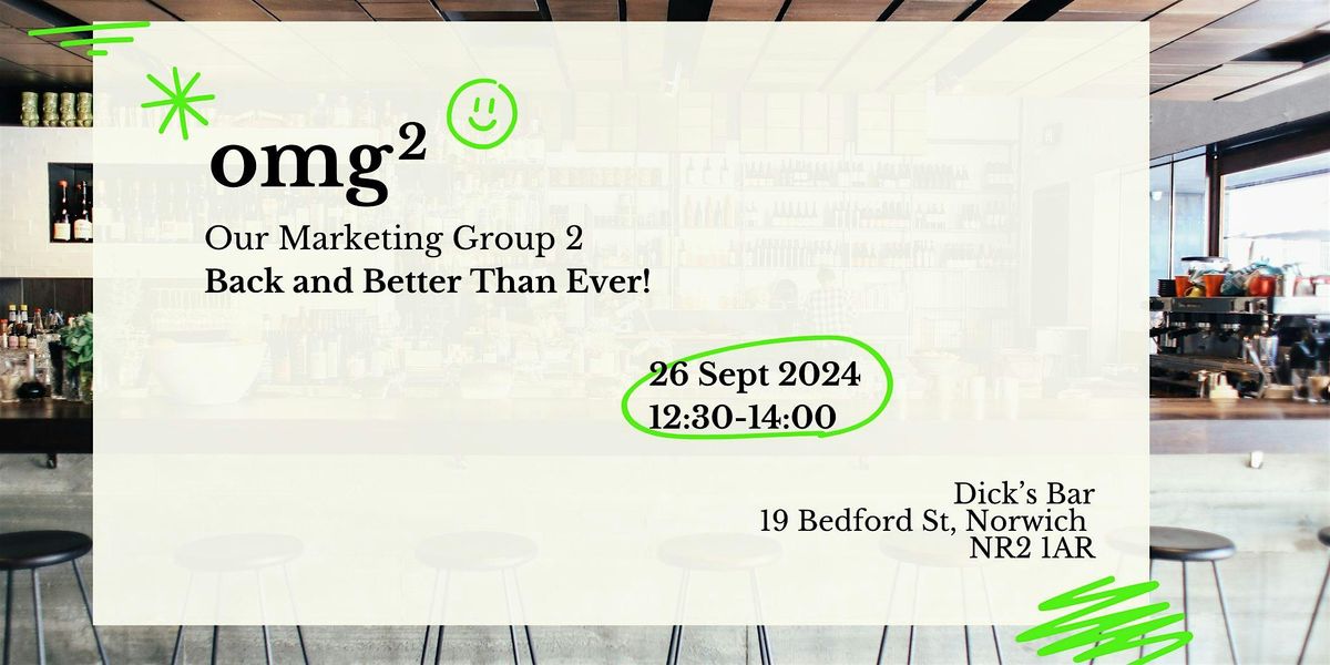 Our Marketing Group 2 is back and is waiting for other marketeers to network!