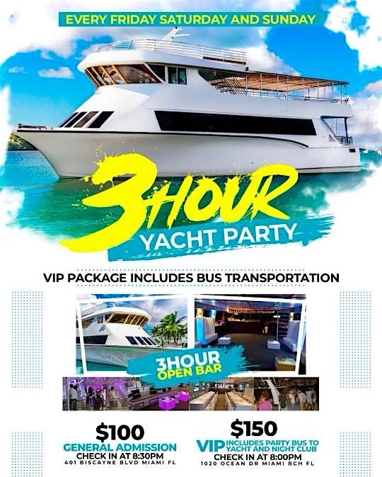 MEGA-YACHT OPEN BAR PARTY 2024 | MIAMI