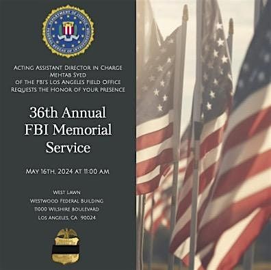 36th Annual FBI Memorial Service