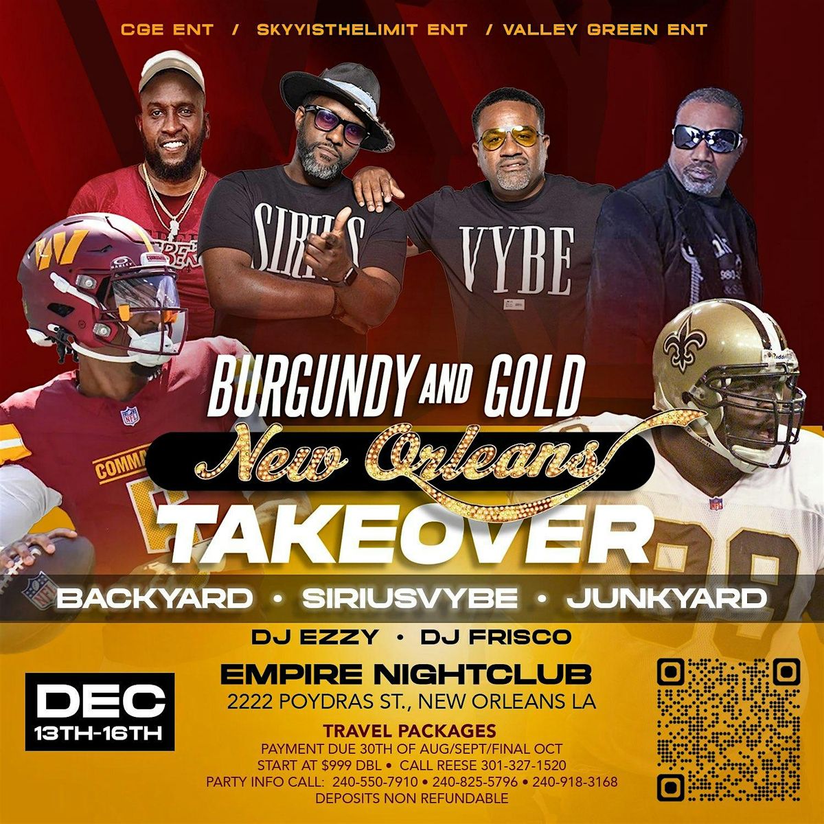 BURGUNDY&GOLD GO GO & GUMBO NEW ORLEANS