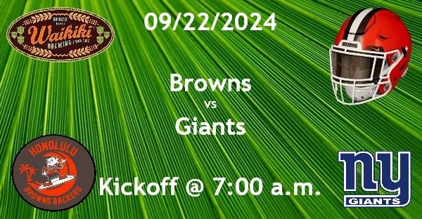 Browns vs Giants