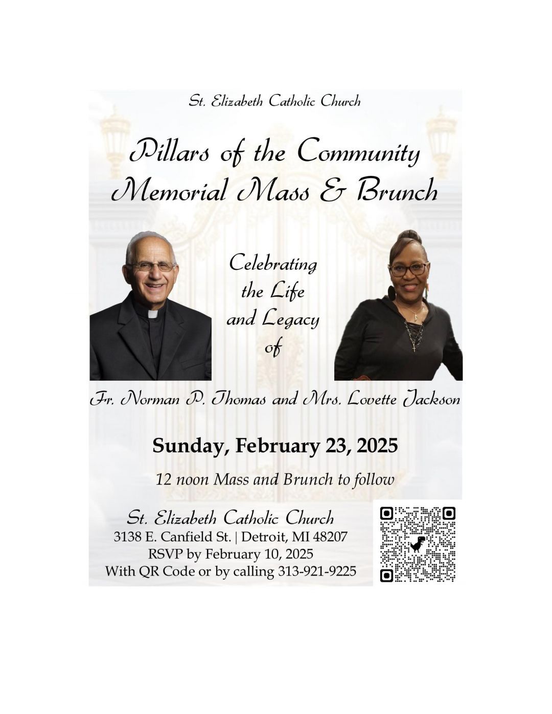 Pillars of the Community Memorial Mass & Brunch