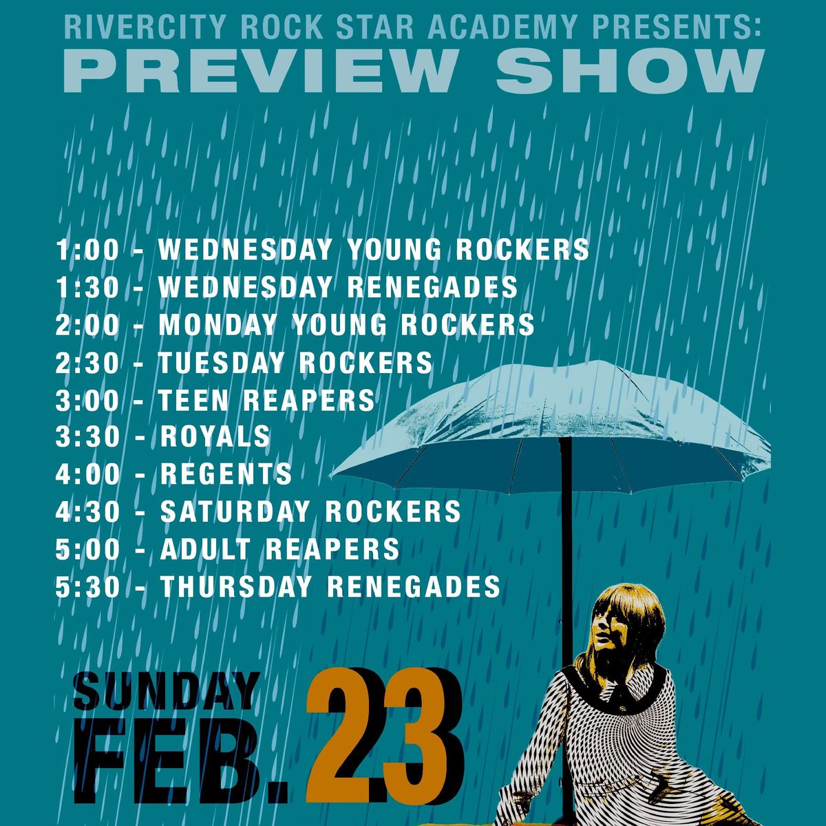 RiverCity Rock Star Academy's Winter Season Preview Show!