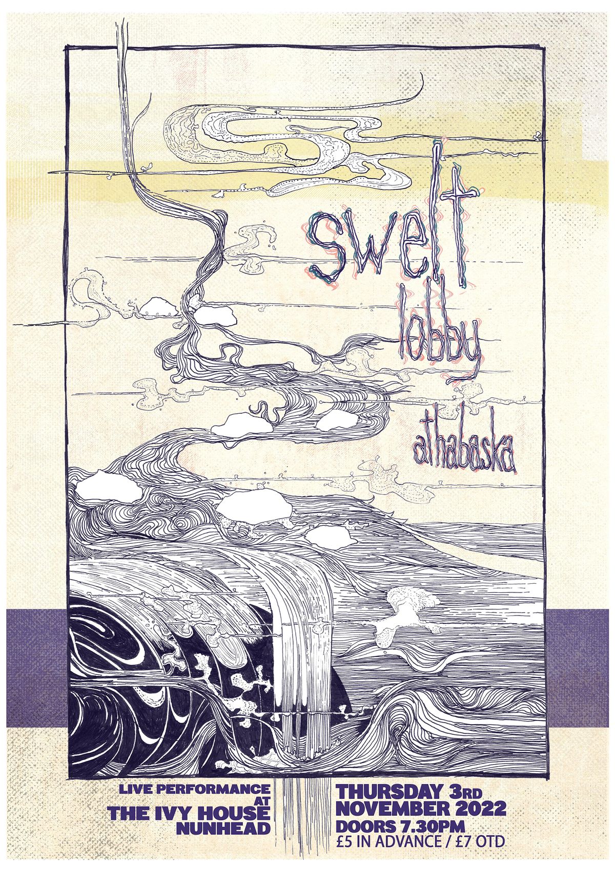 Ivy House gig featuring bands swelt, Lobby and Athabaska