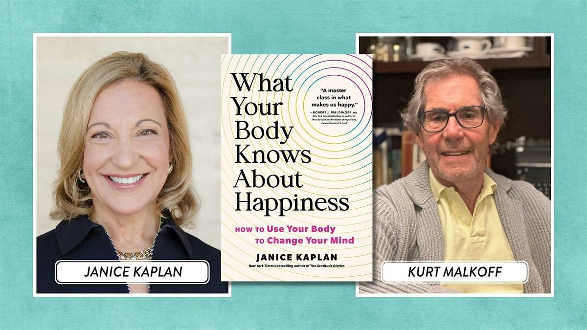 Author Janice Kaplan to Share Latest Book about the Mind-Body Connection!