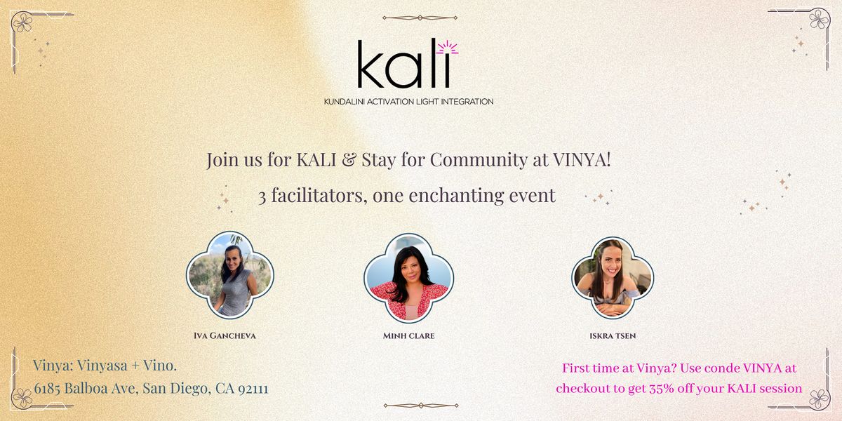 Join 1 or more Facilitators for KALI Workshop & Stay for Community at VINYA