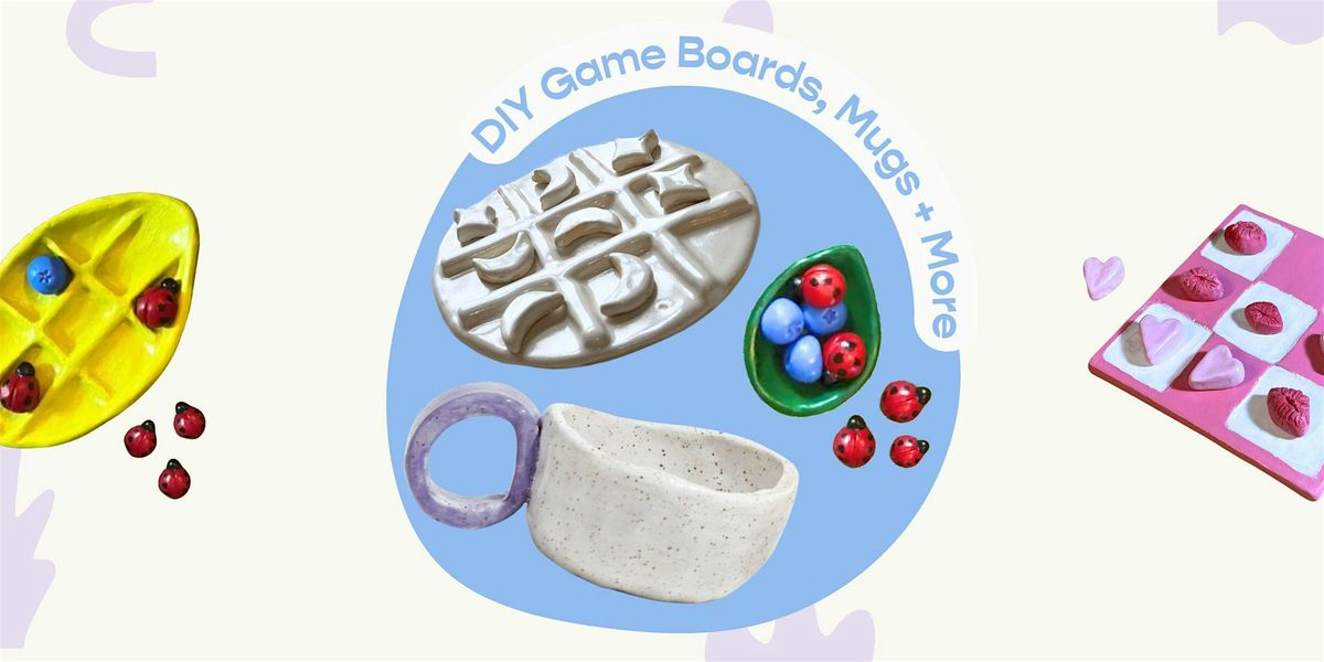 Pottery on the Patio: DIY Game Boards, Mugs + More \u2014 8\/3 (Boston MA)