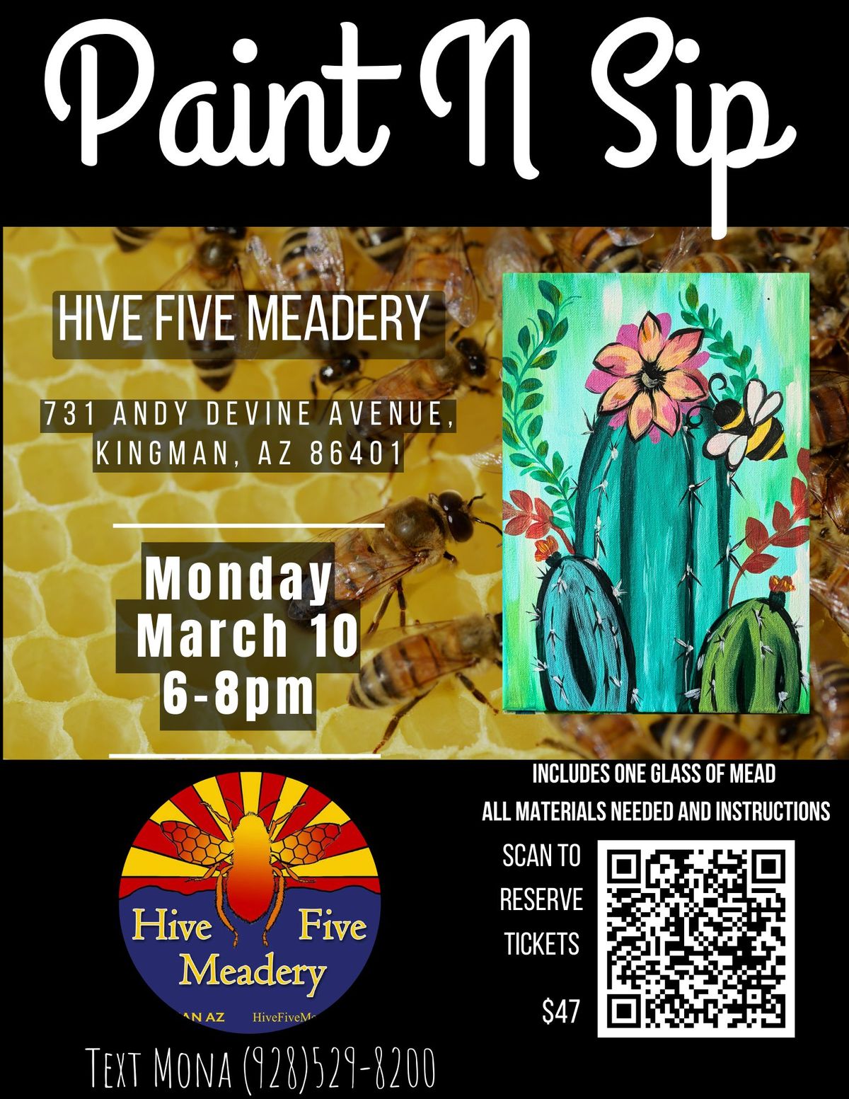 Paint N Sip @ Hive Five Meadery 