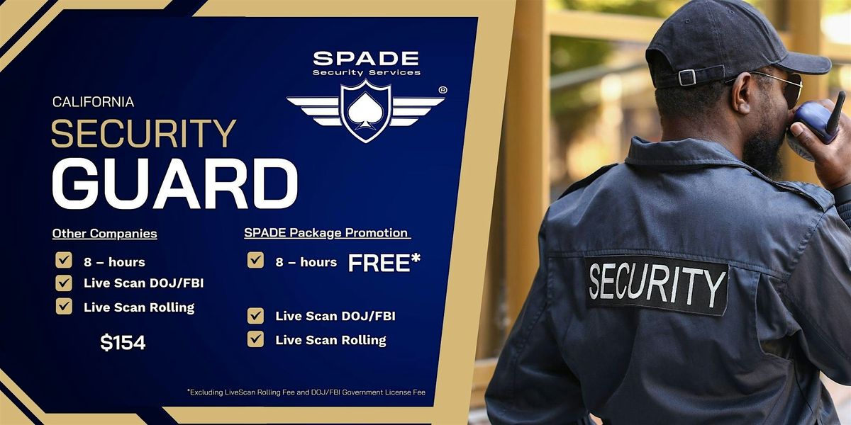 SPADE Security Services: Guard Card Promotion - 29th June