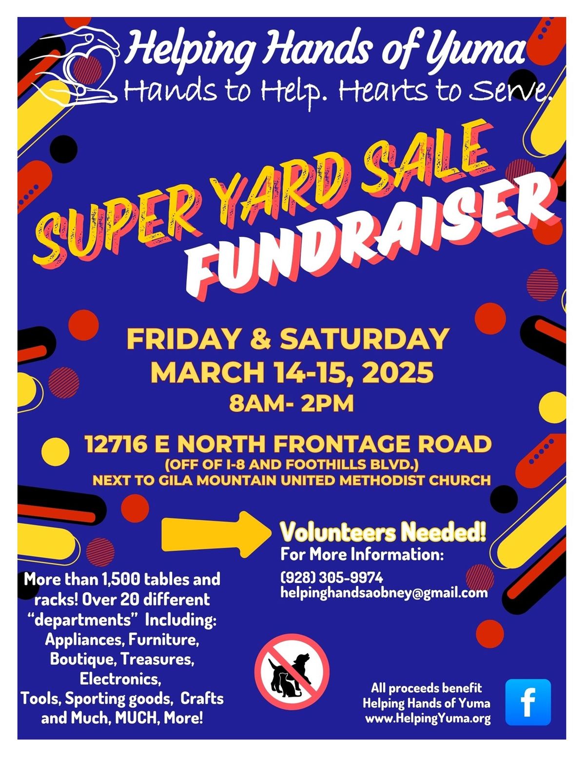 Helping Hands of Yuma March 2025 Super Yard Sale Fundraiser