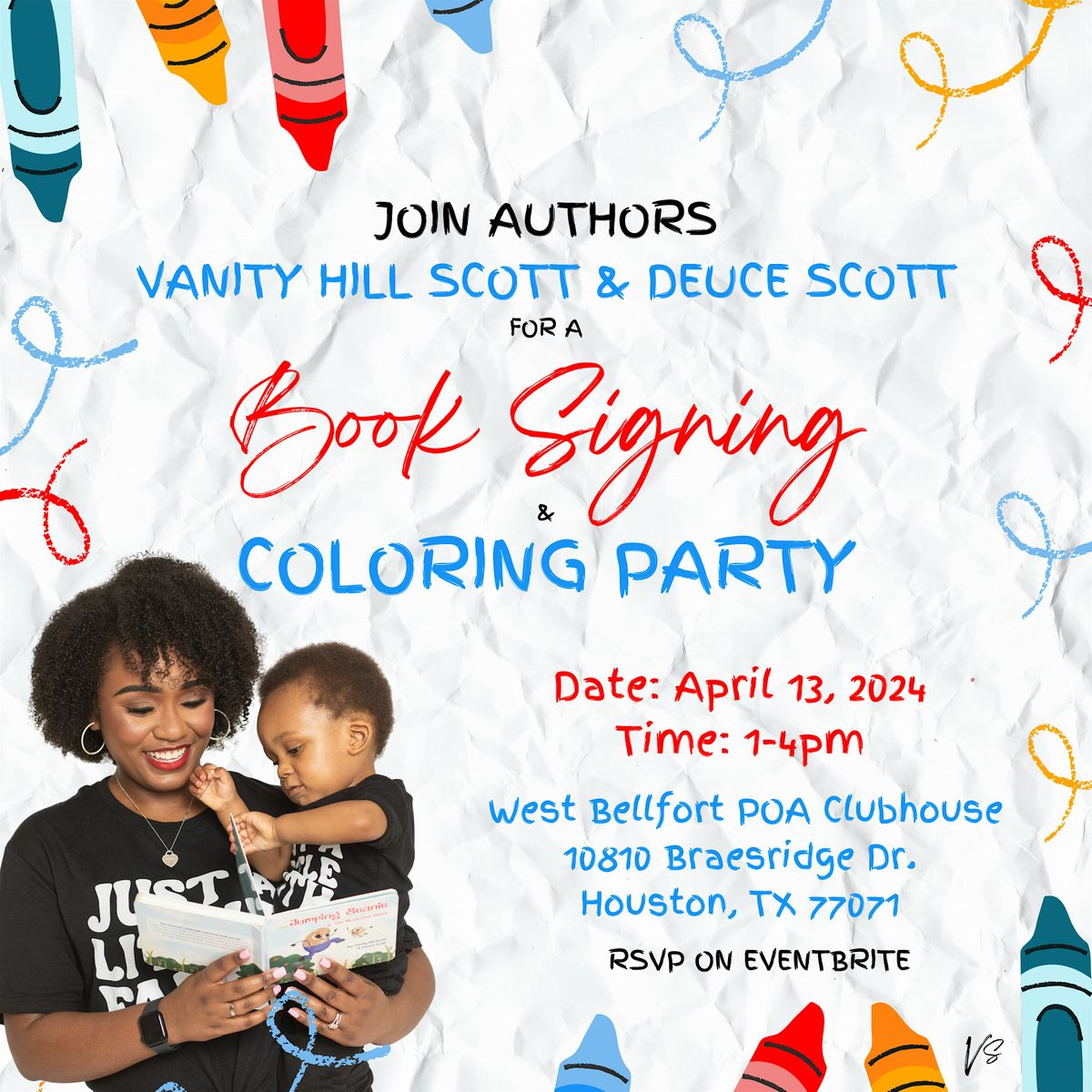 Vanity Hill Scott & Deuce Scott's Book Signing and Coloring Party