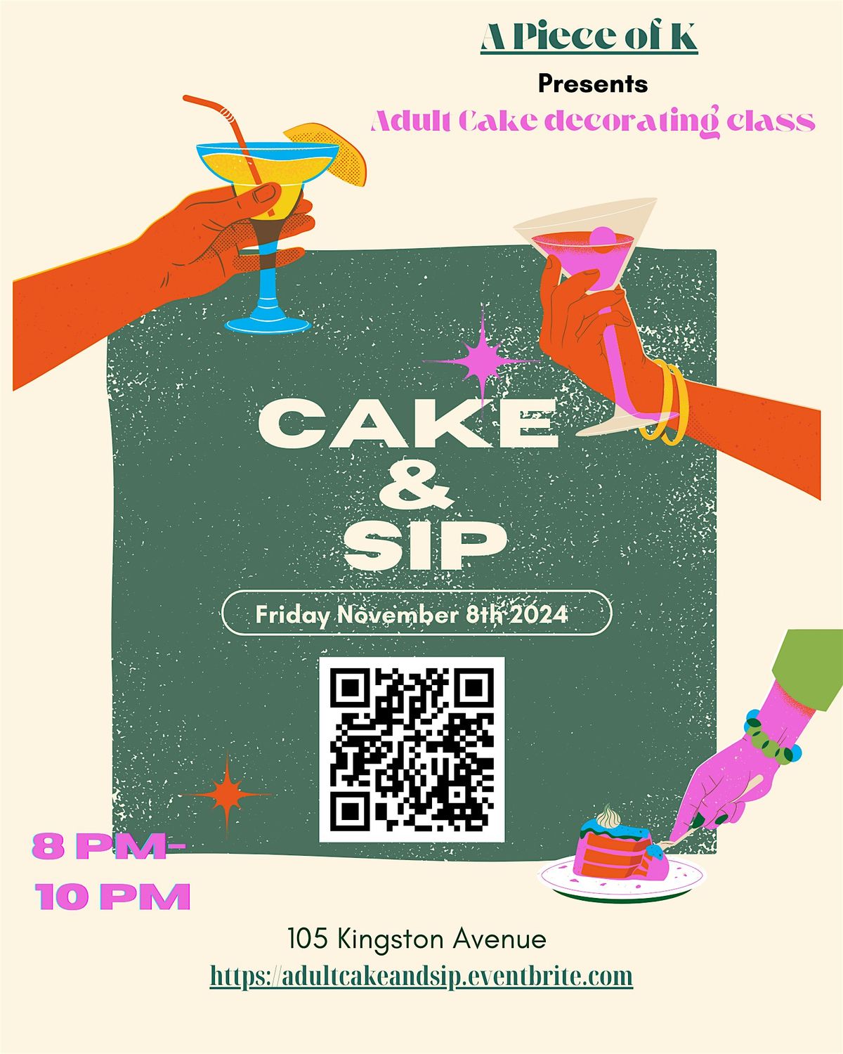 Cake & Sip- Adult Cake Decorating Class