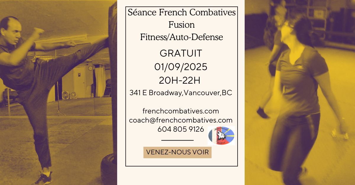 S\u00e9ance  Gratuite French Combatives Fusion Fitness\/Auto-Defense