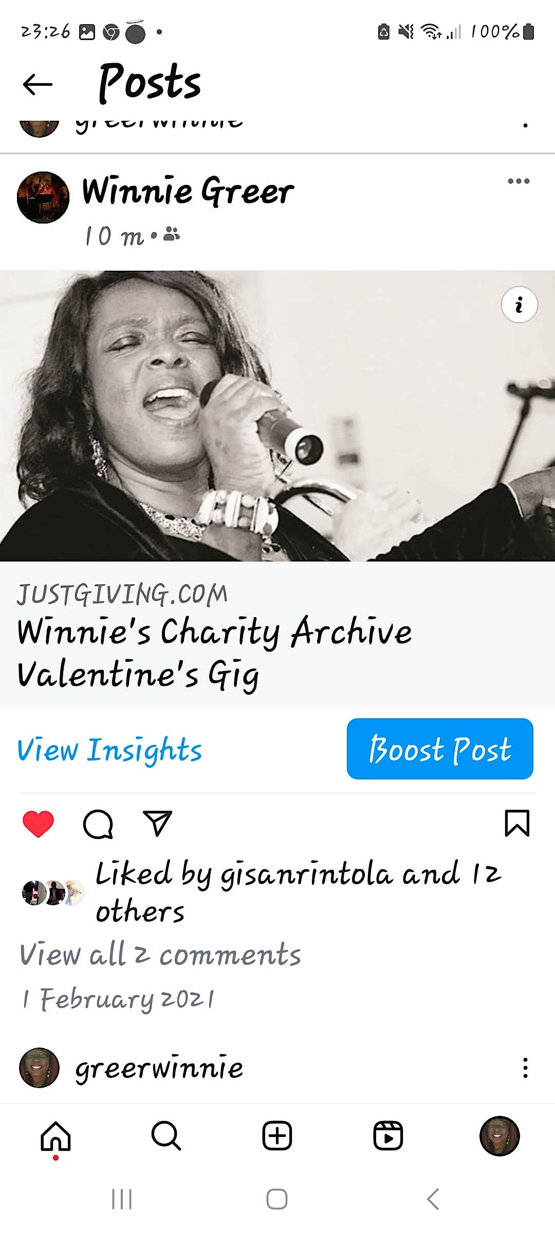 Winnie's Celebration Jazz Gig