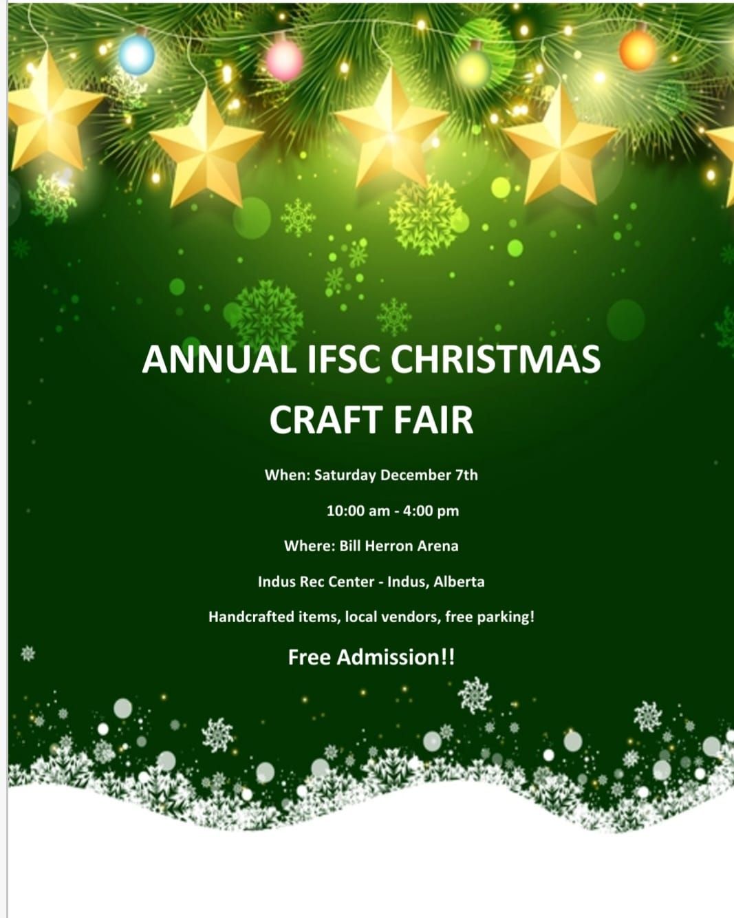 Indus Figure Skating Club Annual Christmas Craft Fair 