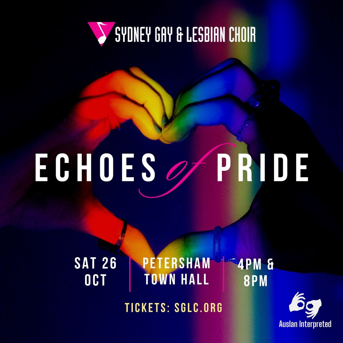 Sydney Gay and Lesbian Choir: Echoes of Pride @ Petersham Town Hall